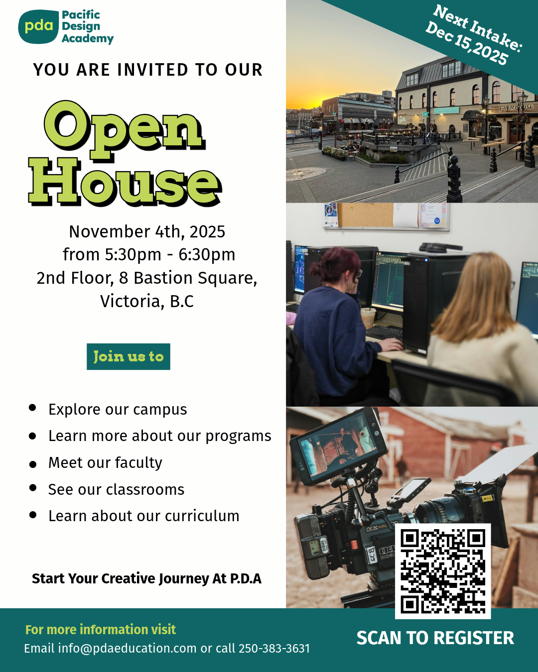 Pacific Design Academy - Open House - November 4th