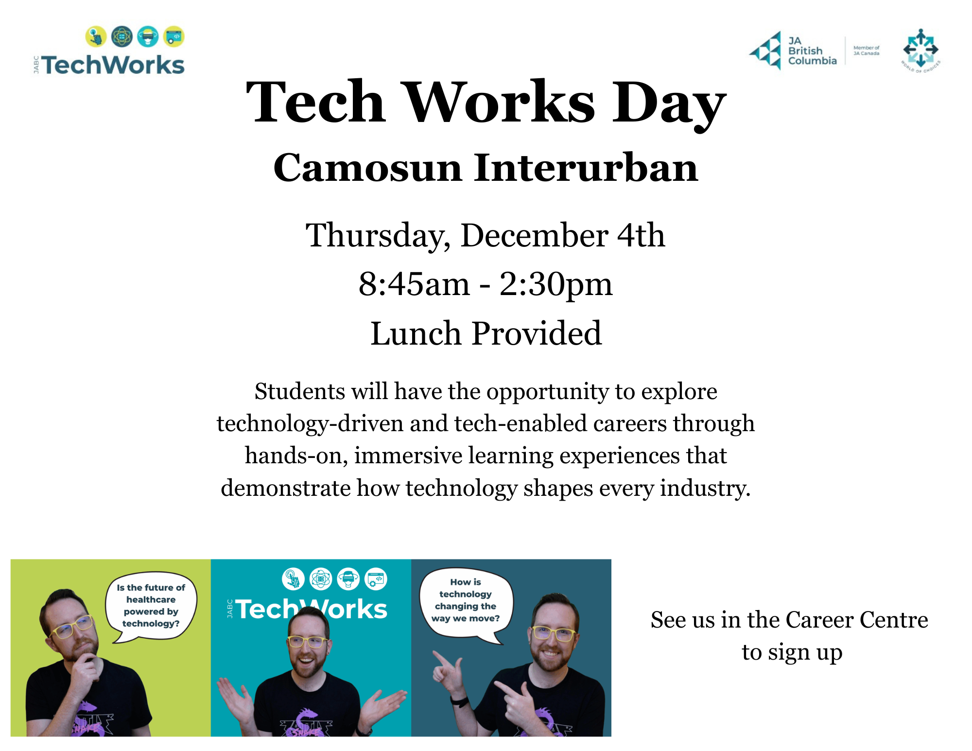 Tech Works Day at Camosun - December 4th
