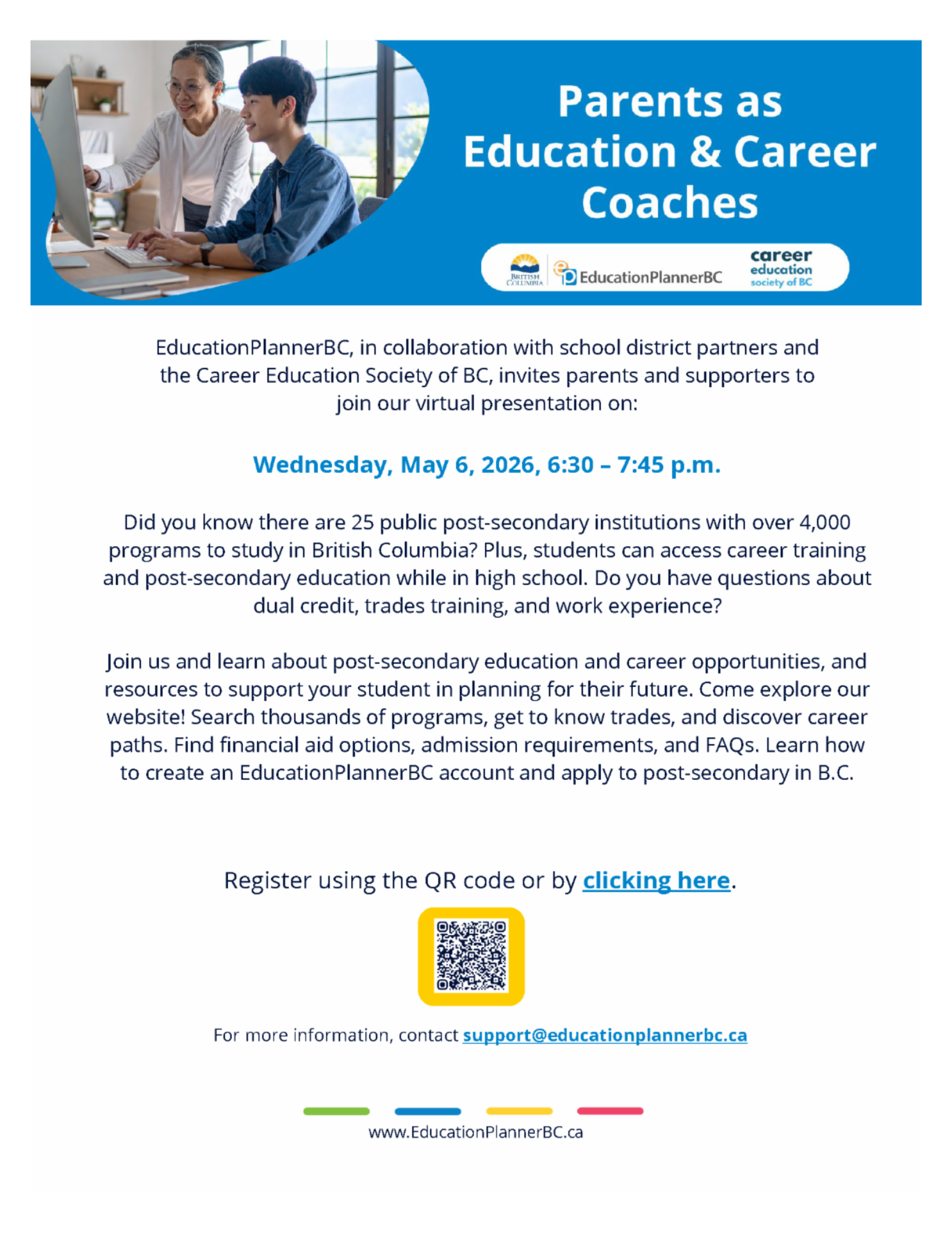 Parents as Education and Career Coaches - May 6th