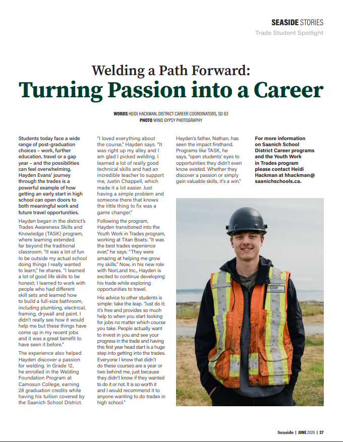 Trade Student Spotlight: Hayden Evens