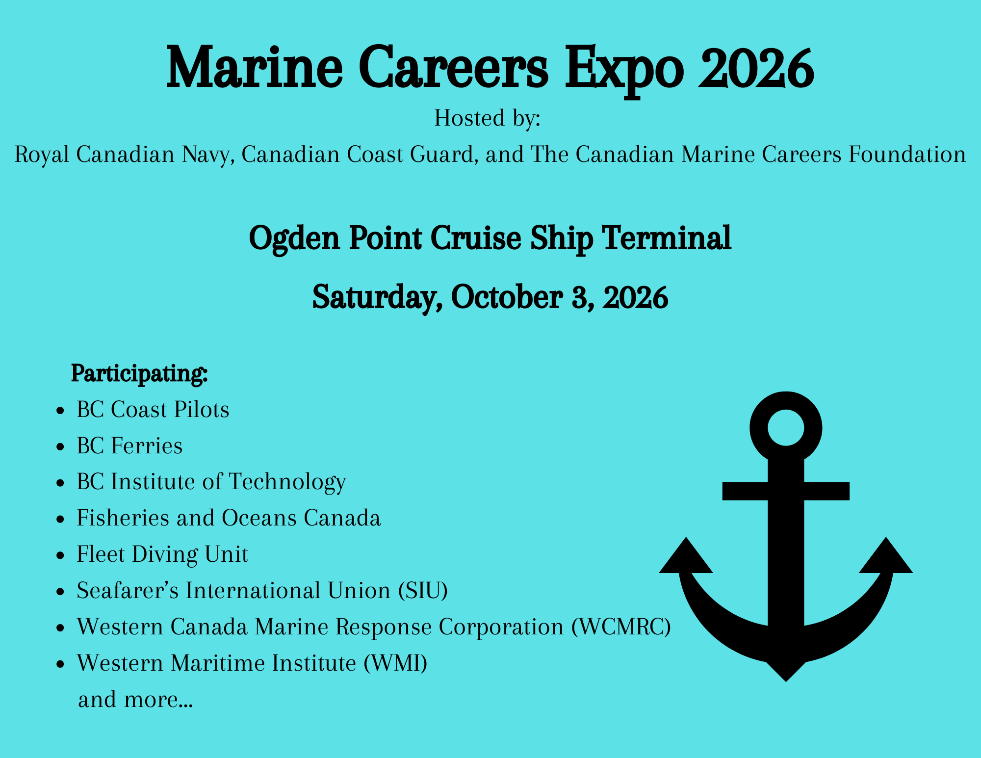 Marine Careers Expo 2026 - October 3rd
