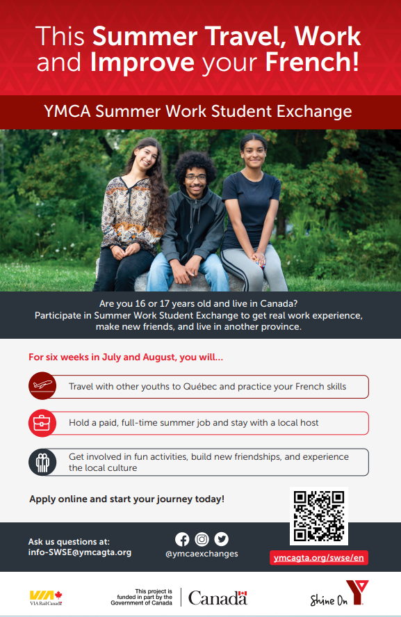 YMCA Summer Work Student Exchange - July 2nd - Aug 14th 2027