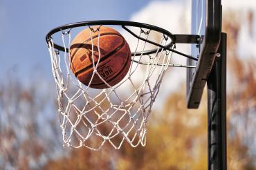 basketball in hoop