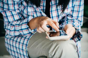 Person using cell phone