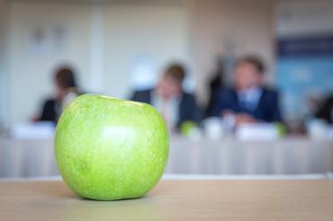 Apple at meeting
