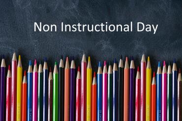 Coloured pencils on Chalkboard Non Instructional Day
