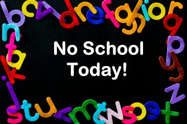 No school today with felt letters on board