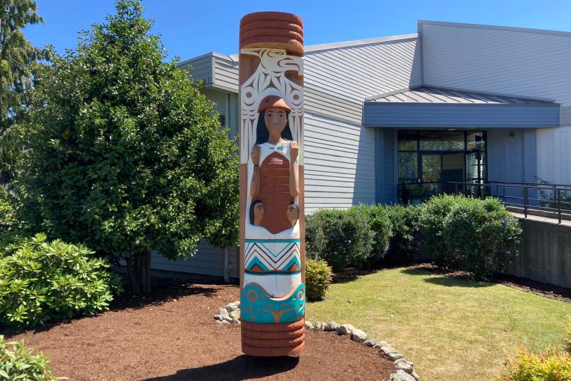 Housepole in front of School Board Office